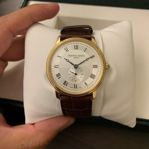 Frederique Constant Men's FC - 235M4S5 Slim Line Brown Stainless Watch